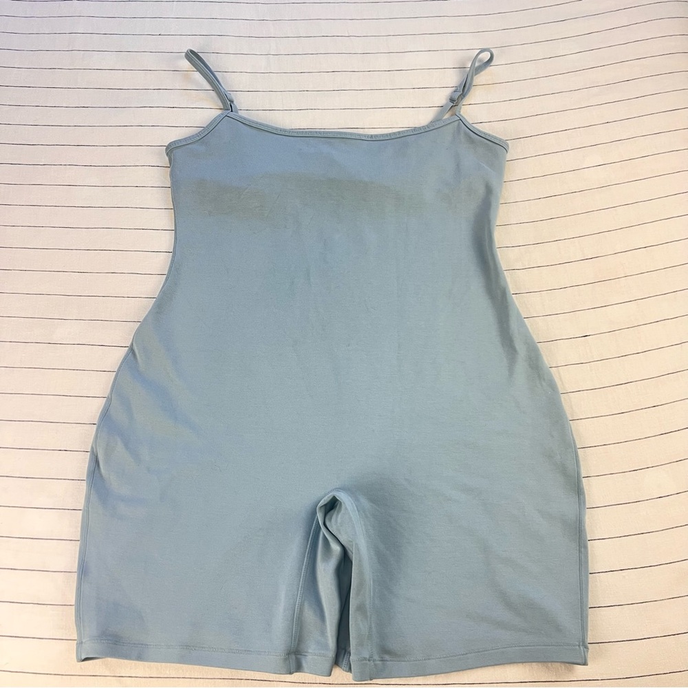 Skims Soft Lounge One Piece Cotton Blend Romper Short 2X Shelf Bra NWT